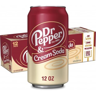 Dr Pepper Cream Soda Drink Can 355ml Pack (Pack Of 12)